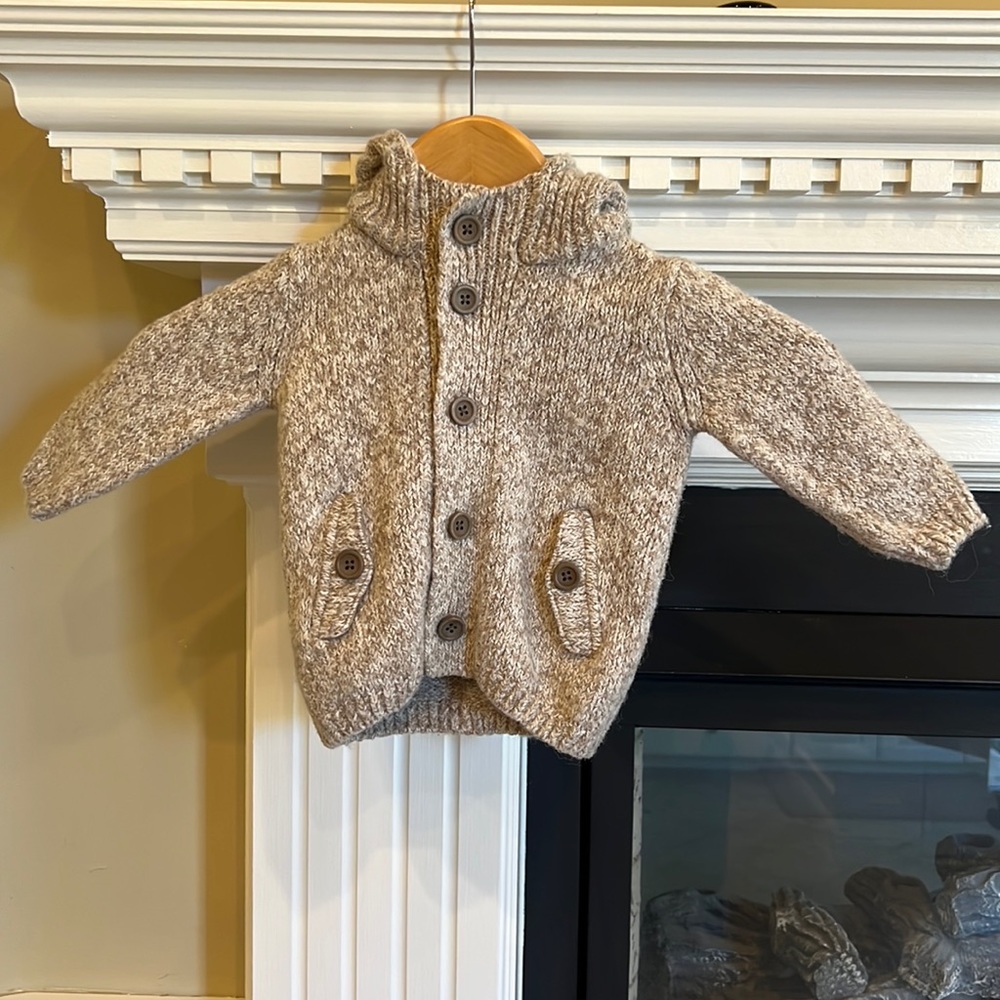 Zara knitwear hooded sweater 9M-12M